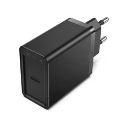 VENTION CARGADOR DE PARED USB-C 3A PD30W - CARGA RAPIDA - COLOR NEGRO
