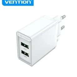 VENTION CARGADOR DE PARED 2XUSB-A 3A 18W - CARGA RAPIDA - COLOR BLANCO