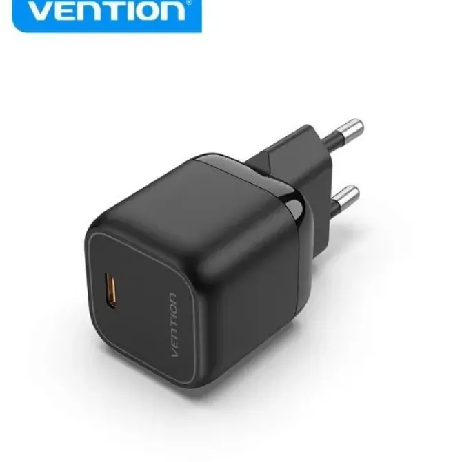 VENTION CARGADOR DE PARED GAN USB-C 30W 3A - CARGA RAPIDA - COLOR VERDE