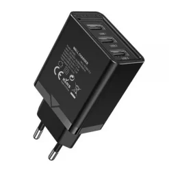 VENTION CARGADOR DE PARED USB-AX3 2.4A 12WX3 - CARGA RAPIDA - COLOR NEGRO