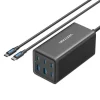 VENTION CARGADOR GAN PORTABLE 6 PUERTOS (200W/140W/45W/20W/18W/18W) - KIT CABLE NEGRO EU