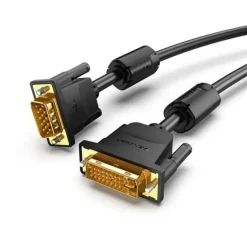 VENTION CONVERSOR DVI MACHO A VGA MACHO - 1M - COLOR NEGRO