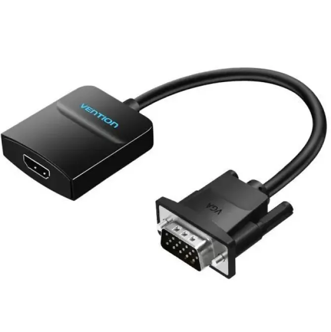 VENTION CONVERSOR VGA MACHO A HDMI HEMBRA - 0.5M - COLOR NEGRO