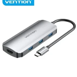 VENTION DOCKING 5 EN 1 USB-C A HDMI 4K/3XUSB3.0/PD100W - 0.15M - COLOR GRIS