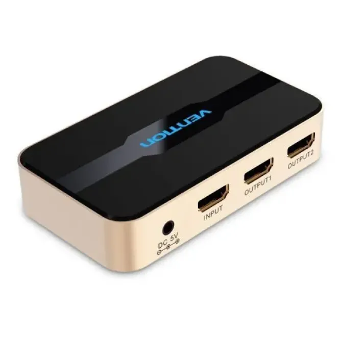 VENTION DUPLICADOR HDMI MACHO A 2XHDMI HEMBRA - COLOR DORADO