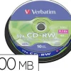 VERBATIM CD-RW REGRABABLE 8-12X 700MB (TARRINA 10 UDS)