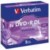 VERBATIM DVD+R DOBLE CAPA 8X 8.5GB CAJA (PACK 5 UDS)