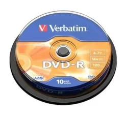 VERBATIM DVD-R 16X 4.7GB (TARRINA 10 UDS)