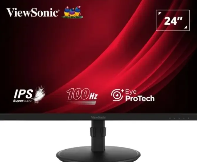 VIEWSONIC MONITOR 24 VG2408A LED IPS FULLHD - 16:9 - VGA, HDMI - DISPLAYPORT - USB - ALTAVOCES - AJUSTABLE EN ALTURA - COLOR NEGRO