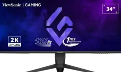 VIEWSONIC MONITOR 34 VX3480-2K-PRO QHD - 165HZ - RESPUESTA 1MS - FLAT MONITOR - 21:9 - 2 HDMI - DISPLAYPORT - AJUSTABLE EN ALTURA - COLOR NEGRO