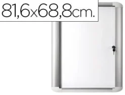 VITRINA DE ANUNCIO BI-OFFICE MAGNETICA 816X688 MM PARA EXTERIOR CON MARCO DE ALUMINIO Y CERRADURA