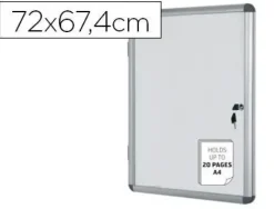 VITRINA DE ANUNCIOS BI-OFFICE FONDO MAGNETICO EXTRAPLANA DE INTERIOR 720X674 MM