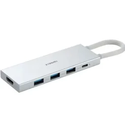 XIAOMI 5 EN 1 HUB USB-C CON 3X USB-A 3.0, 1X USB-C CARGA RAPIDA HAST 100W, 1X HDMI - CARCASA DE ALUMINIO