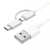 XIAOMI CABLE USB-A A MICROUSB CON ADAPTADOR A USB-C - LONGITUD 1M - COLOR BLANCO