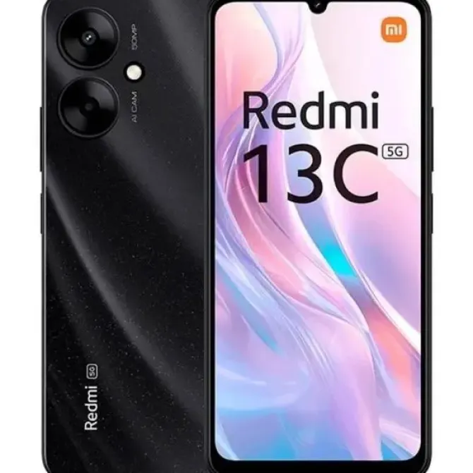 XIAOMI REDMI 13C 5G SMARTPHONE PANTALLA 6.74 - 4GB - 128GB - CAMARA PRINCIPAL 50MP - BATERIA 5000MAH - COLOR NEGRO
