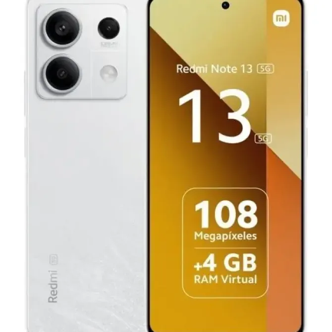 XIAOMI REDMI NOTE 13 5G SMARTPHONE PANTALLA AMOLED 6.67 - 6GB - 128GB - CAMARA PRINCIPAL 108MP - BATERIA 5000MAH - ADMITE CARGA DE 33W - COLOR BLANCO