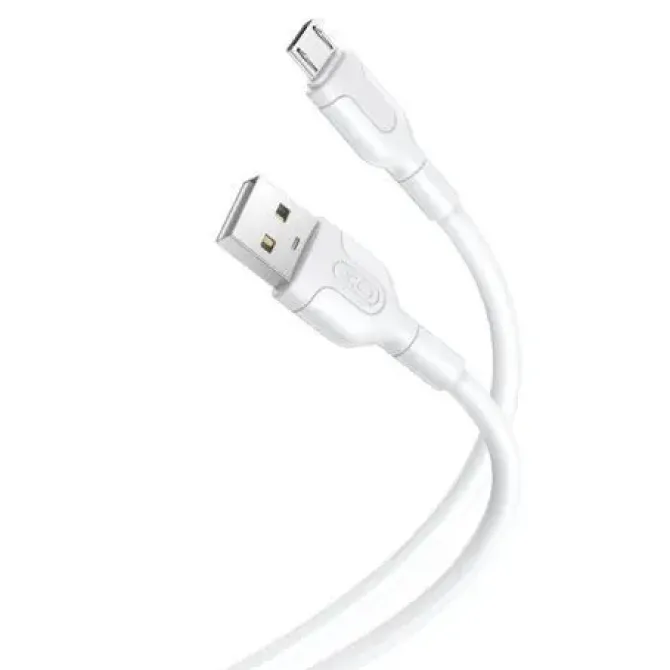 XO CABLE DE CARGA Y TRANSMISION DE DATOS - LONGITUD 1M - CONECTOR MICRO USB - SILICONA SUAVE Y DURADERA - ALTA VELOCIDAD 5V, 21A - COLOR NEGRO
