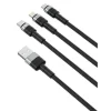 XO CABLE NBQ191 CARGA RAPIDA 40W 3 EN 1 - MICRO + TIPO C + LIGHTNING A USB