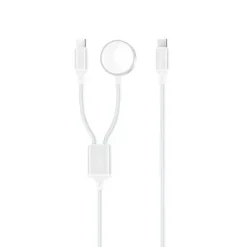XO CABLE USB 2 EN 1 - 60W - TIPO C + CARGA MAGNETICA APPLE WATCH - 1 METRO - COLOR BLANCO