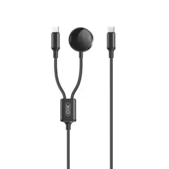XO CABLE USB 2 EN 1 - 60W - TIPO C + CARGA MAGNETICA APPLE WATCH - 1 METRO - COLOR NEGRO