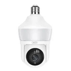 XO CAMARA DE SEGURIDAD WIFI 3MPX - DETECCION DE MOVIMIENTO 0-12M - VISION NOCTURNA - INTERCOMUNICADOR BIDIRECCIONAL - GRABACION EN BUCLE - ROTACION 355º - SOPORTA MICROSD 128GB - COLOR BLANCO
