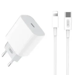 XO L77 PACK CARGADOR DE CORRIENTE 1X USB-C 20W CARGA RAPIDA + CABLE USB-C A LIGHTNING 1M