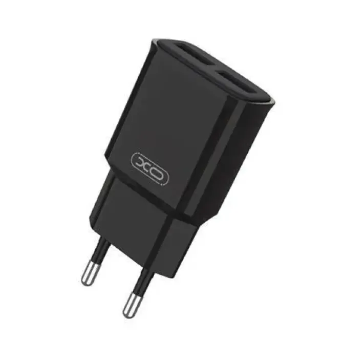 XO L92C CARGADOR DE CORRIENTE 2.4A 2XUSB - PROTECCION CONTRA CORTOCIRCUITO Y SOBRECARGAS - COLOR NEGRO