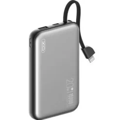XO POWERBANK 10000MAH - CARGA INALAMBRICA - SALIDA USB-C 20W - FACIL DE TRANSPORTAR - 600 CICLOS DE CARGA - RESISTENTE - COLOR GRIS